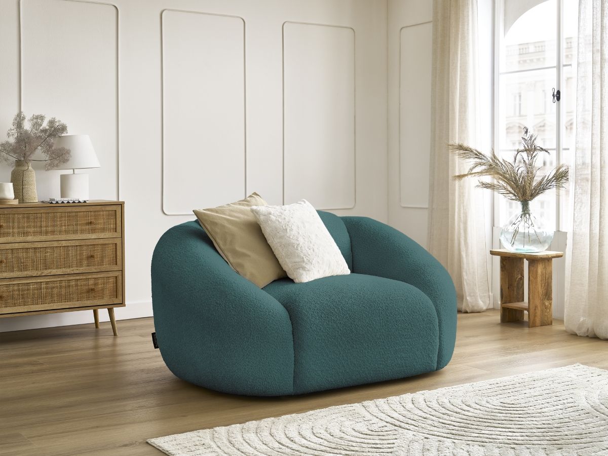 Fauteuil TINA tissu bouclette