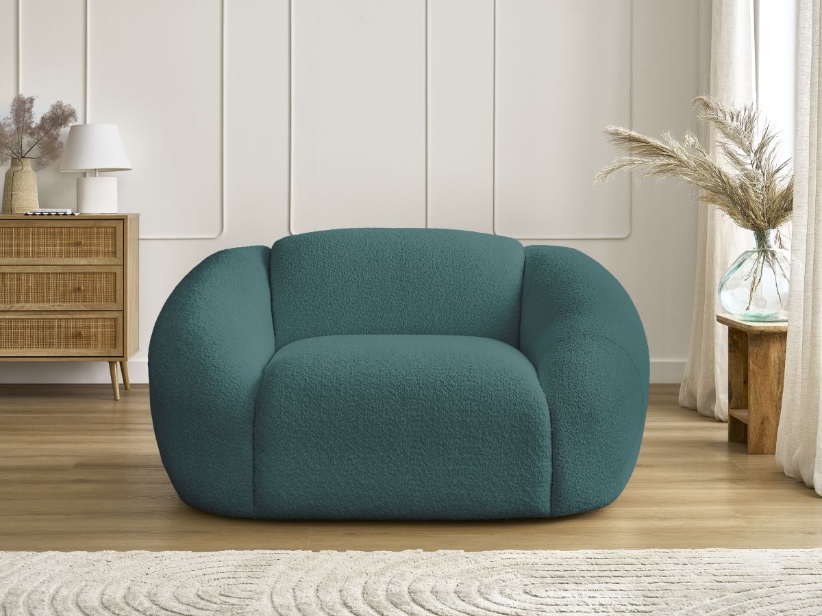 Fauteuil TINA bouclette bleu clair — vue 5