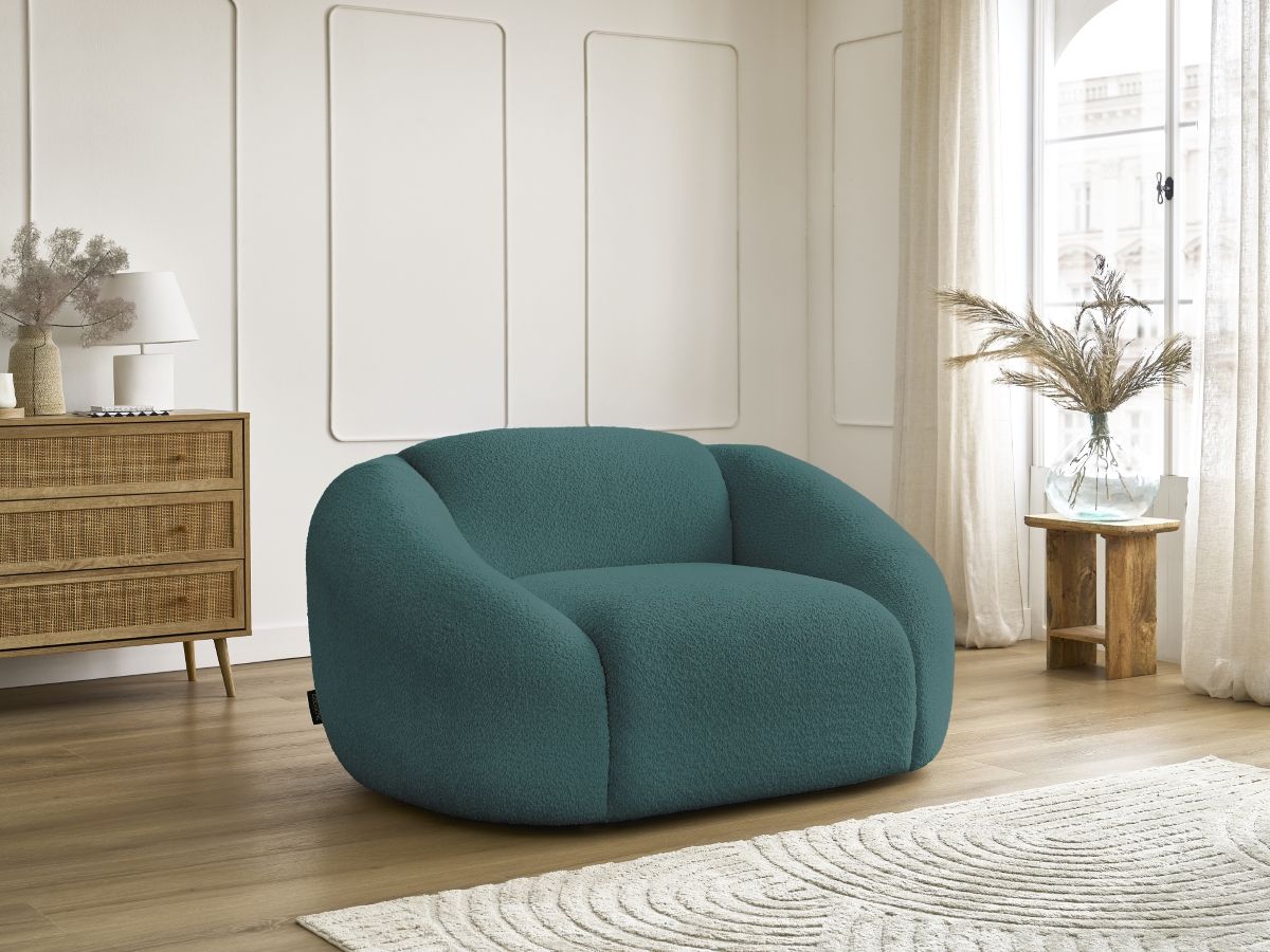 Fauteuil TINA tissu bouclette