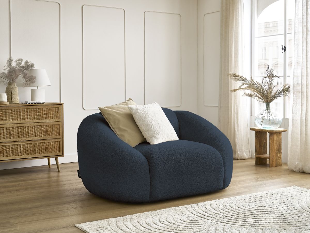 Fauteuil TINA  tissu bouclette