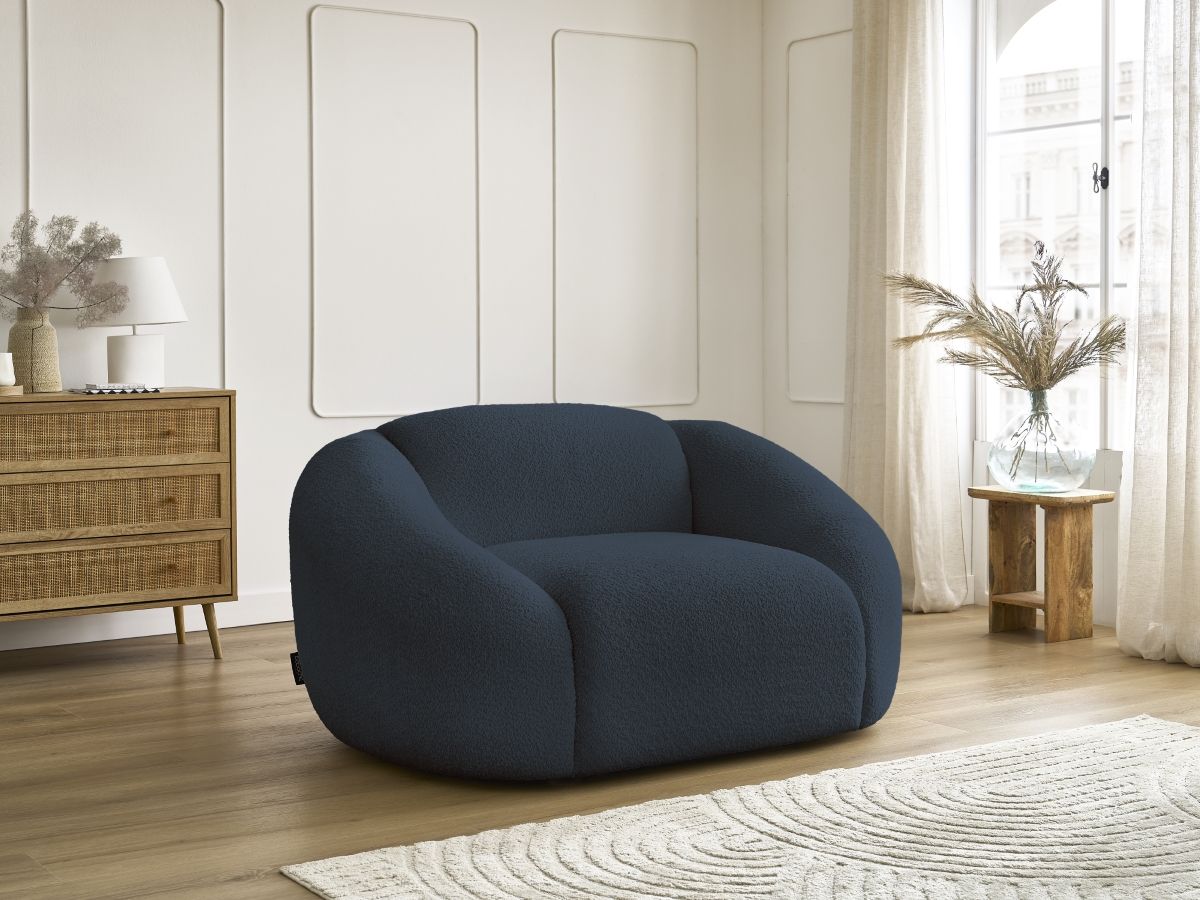 Fauteuil TINA  tissu bouclette
