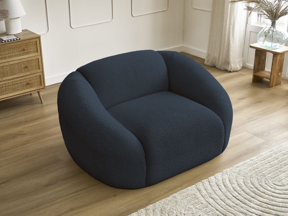 Fauteuil TINA  tissu bouclette