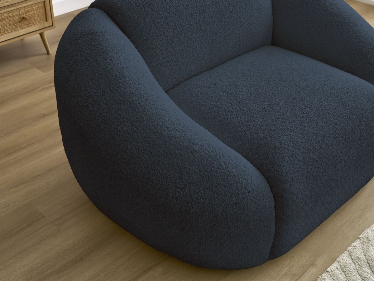Fauteuil TINA  tissu bouclette