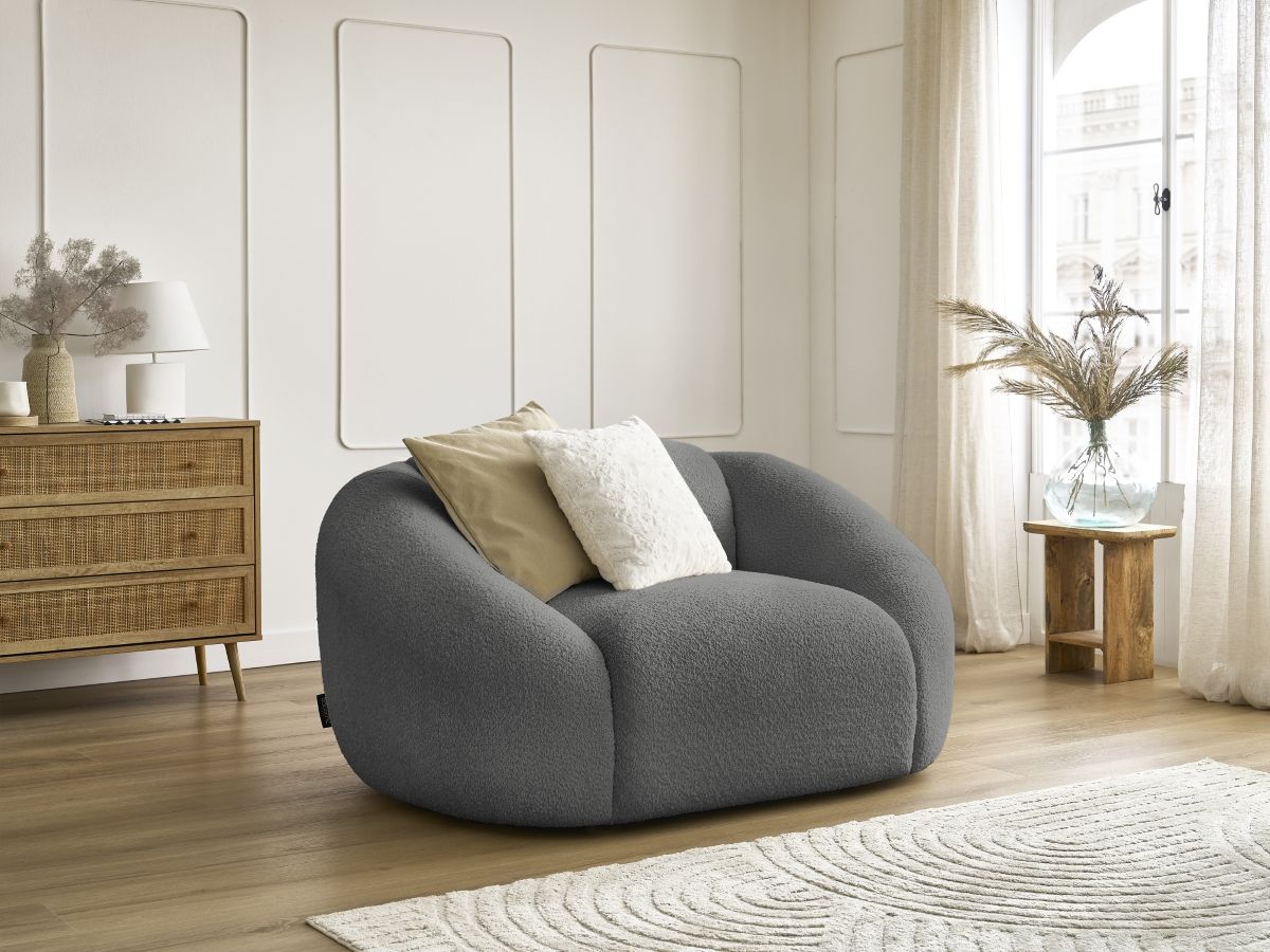 Fauteuil TINA  tissu bouclette