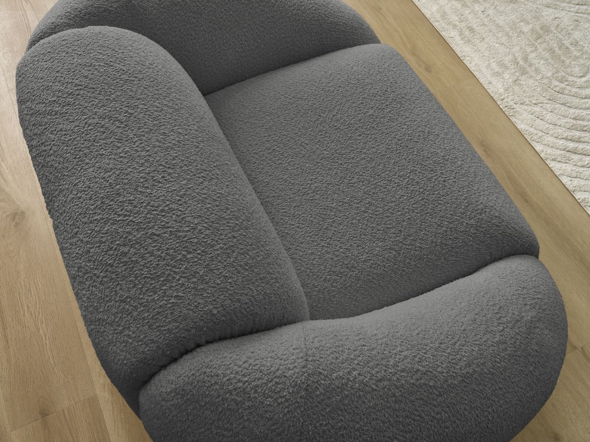 Fauteuil TINA  tissu bouclette