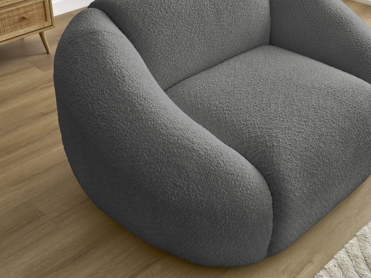 Fauteuil TINA  tissu bouclette