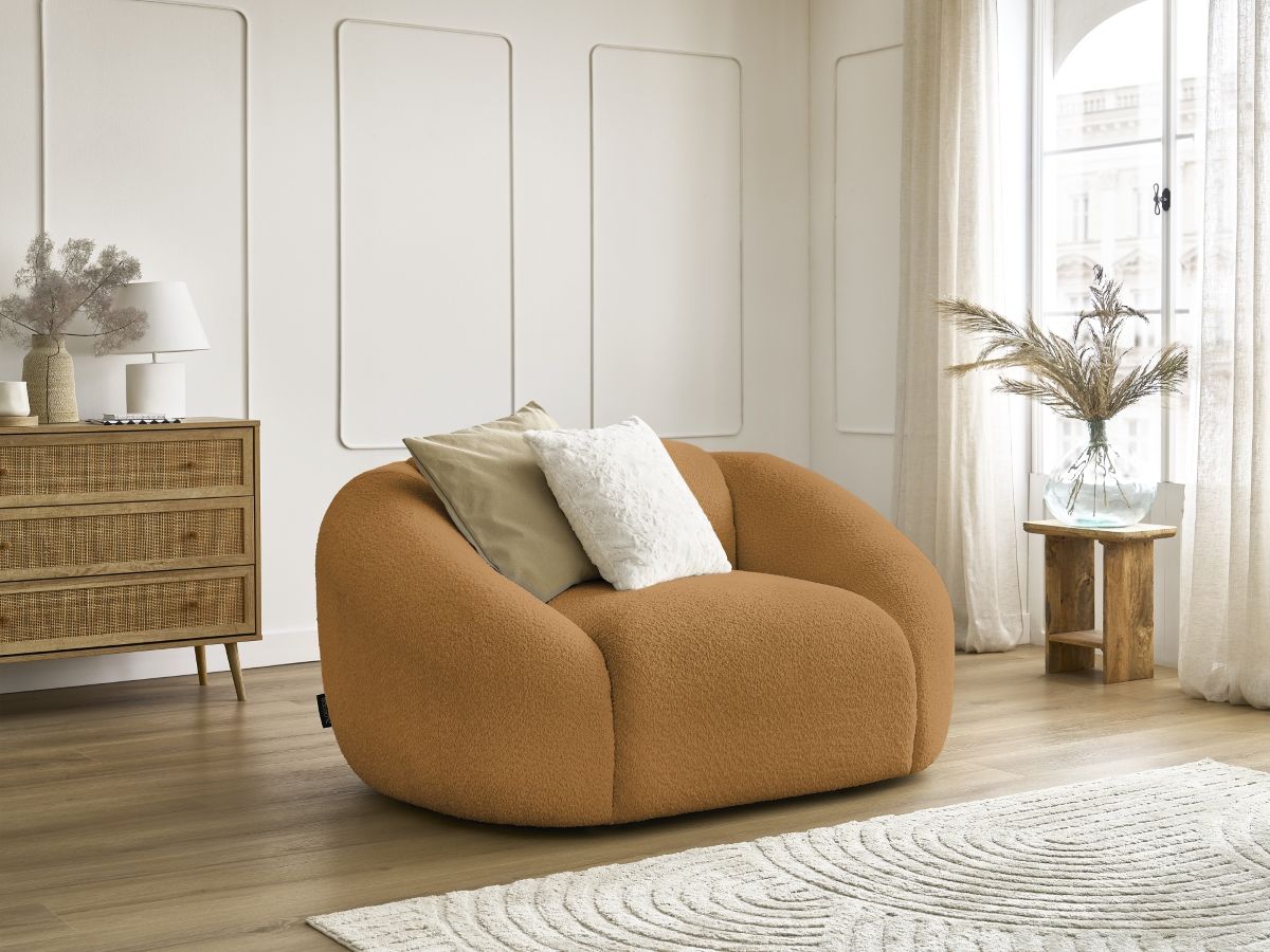 Fauteuil TINA  tissu bouclette