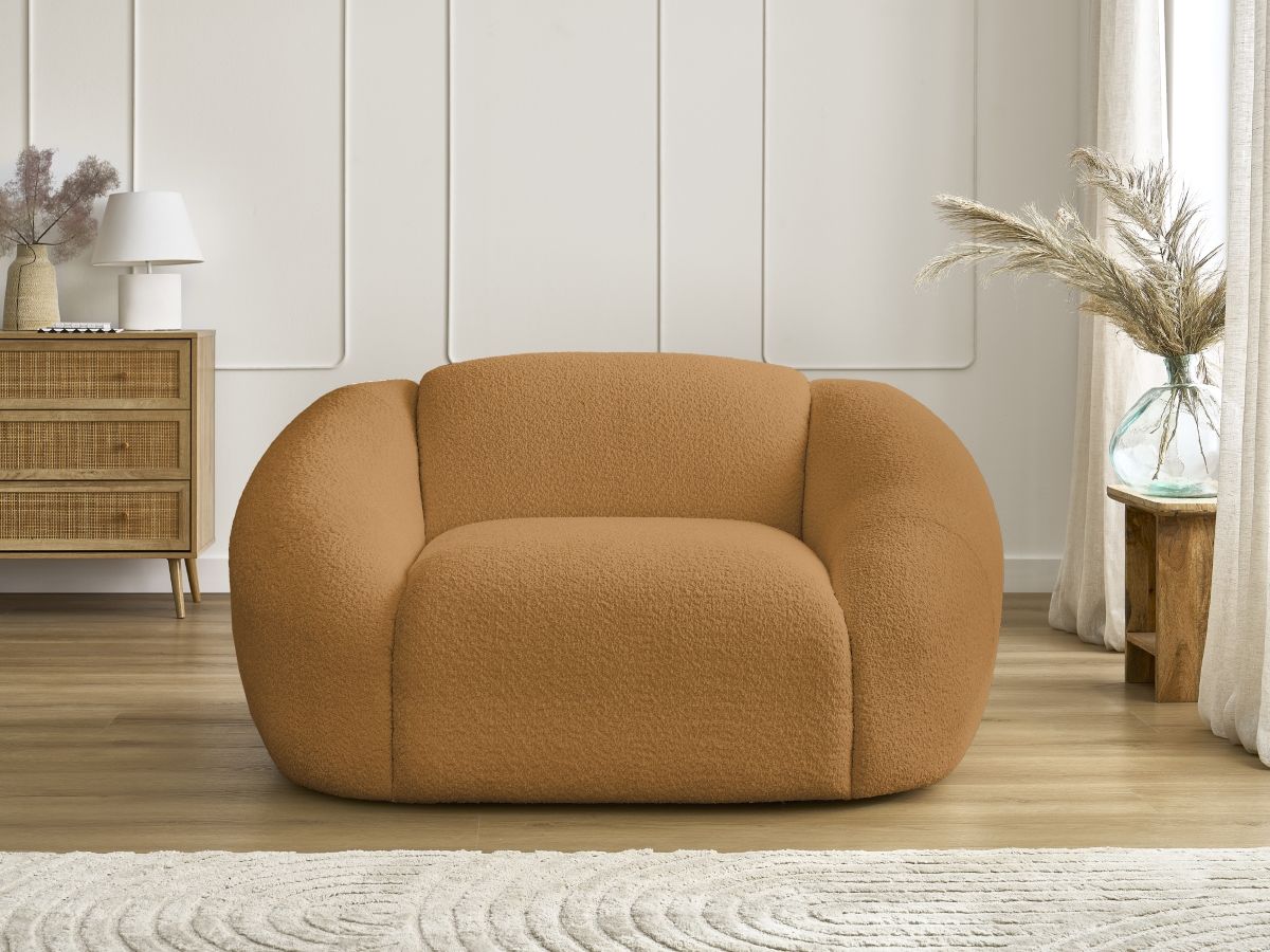 Fauteuil TINA bouclette jaune — vue 5