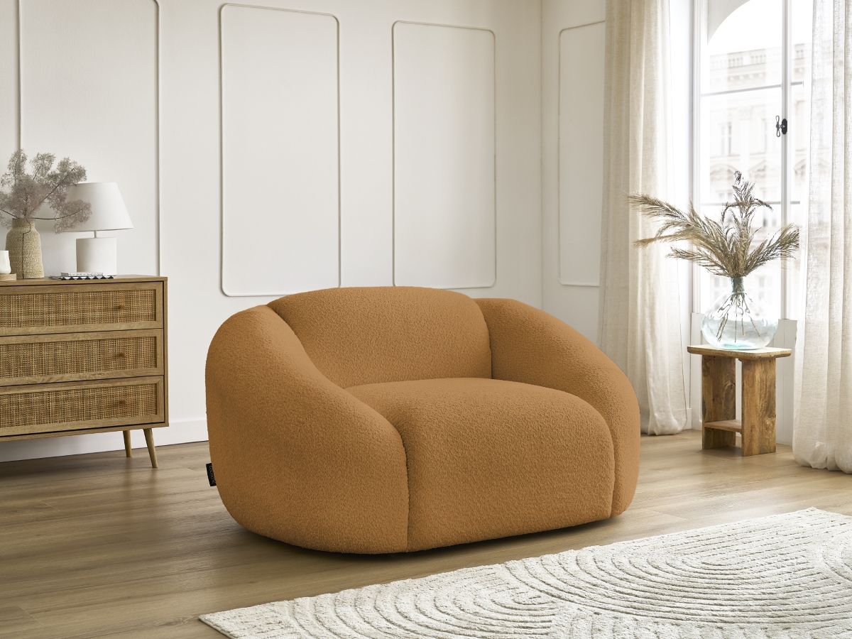 Fauteuil TINA  tissu bouclette