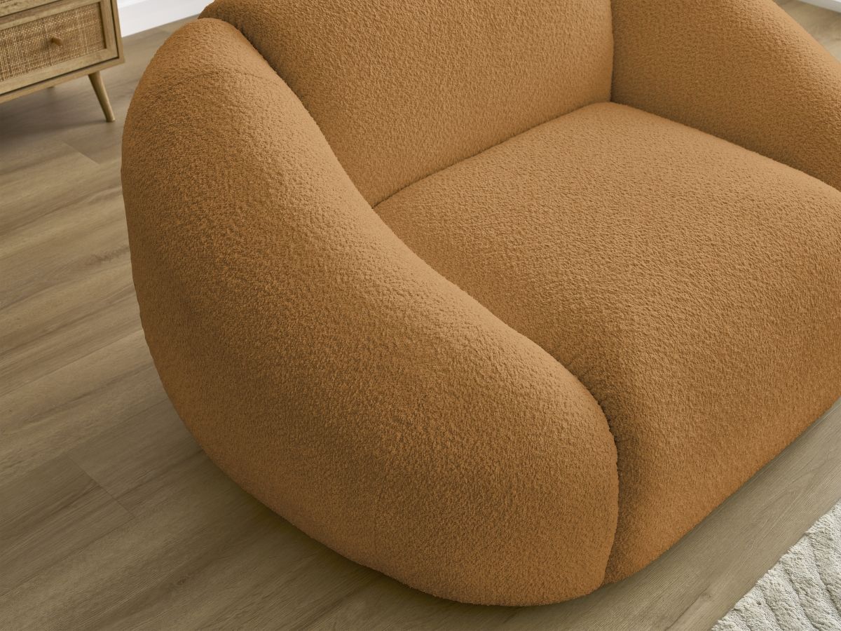 Fauteuil TINA  tissu bouclette