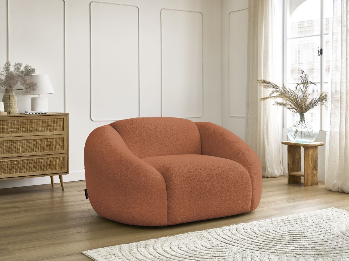 Fauteuil TINA  tissu bouclette