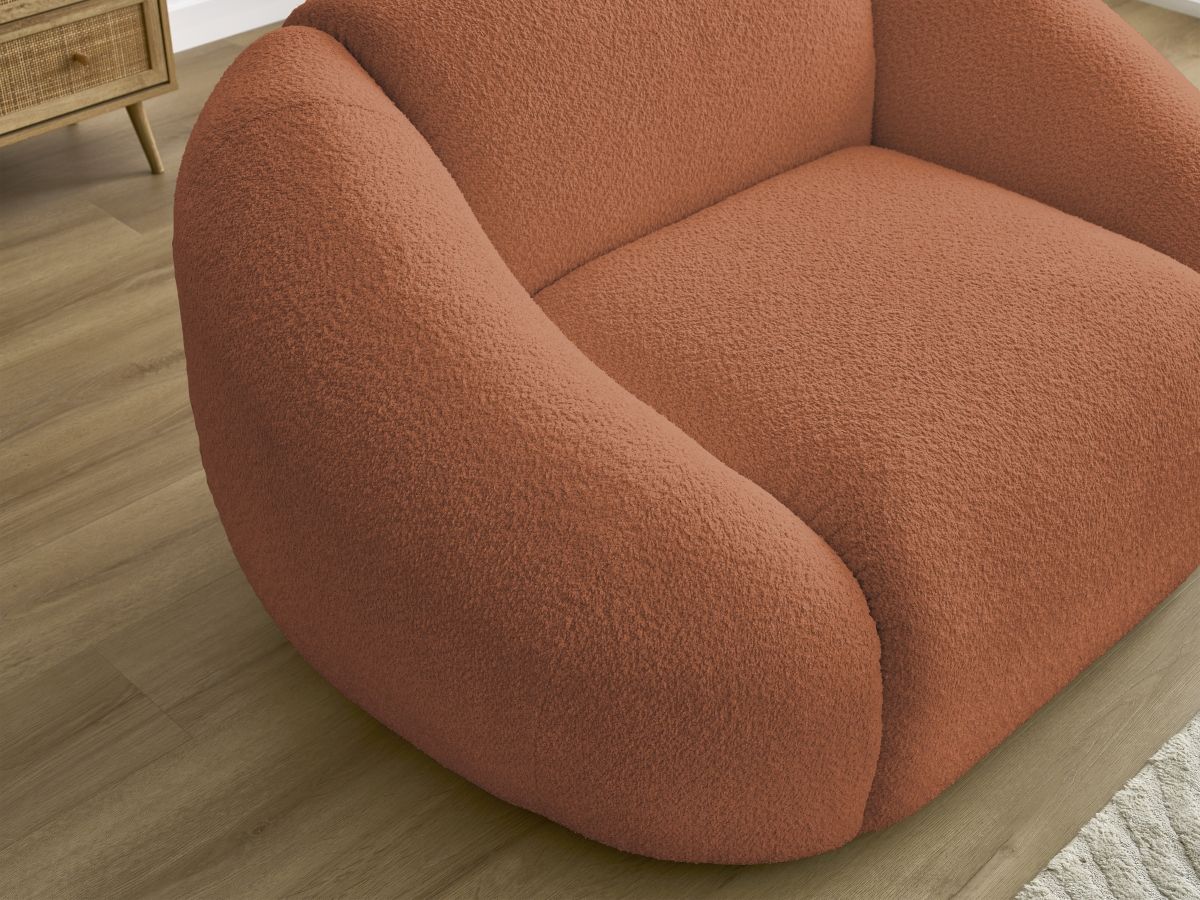 Fauteuil TINA  tissu bouclette
