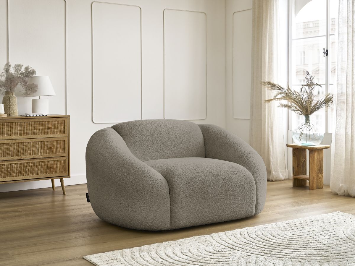 Fauteuil TINA  tissu bouclette