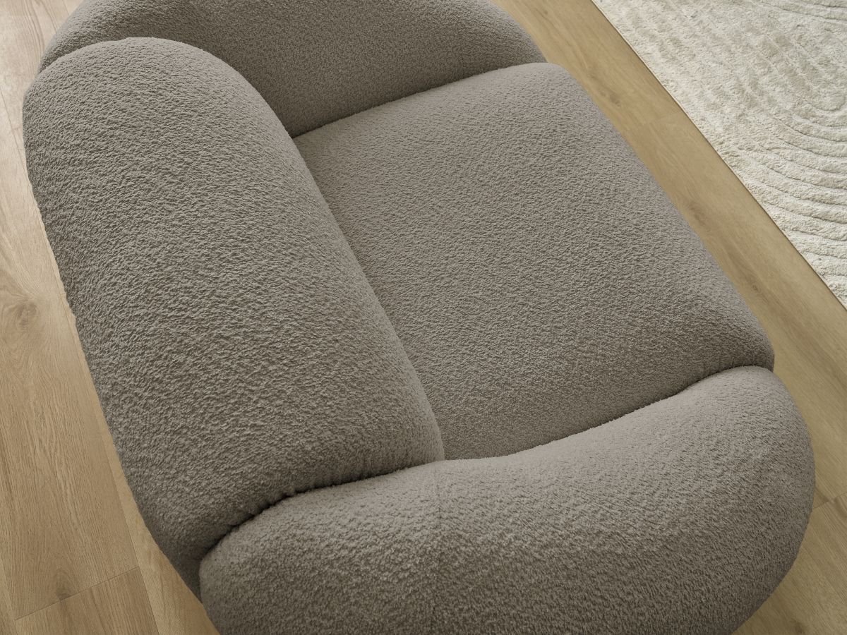 Fauteuil TINA  tissu bouclette