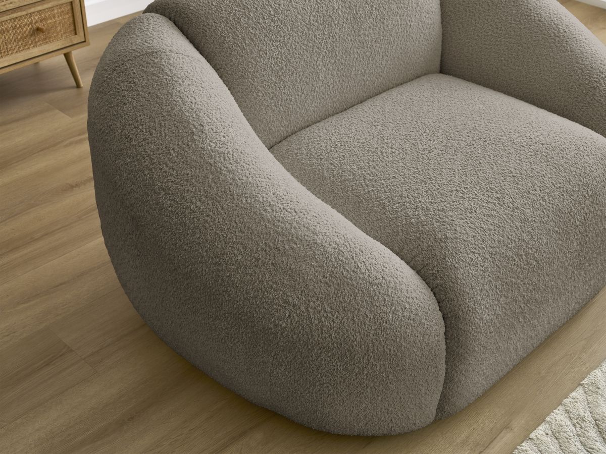 Fauteuil TINA  tissu bouclette