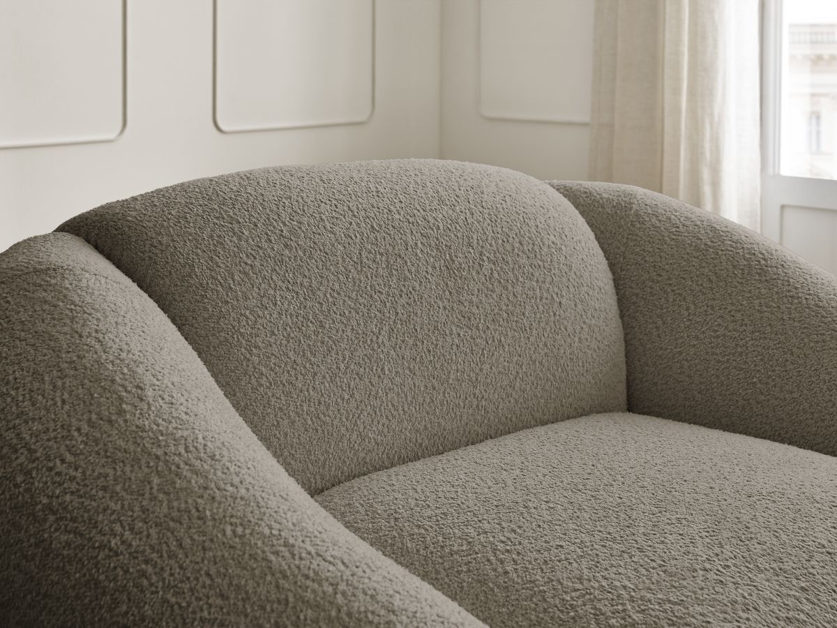 Fauteuil TINA  tissu bouclette