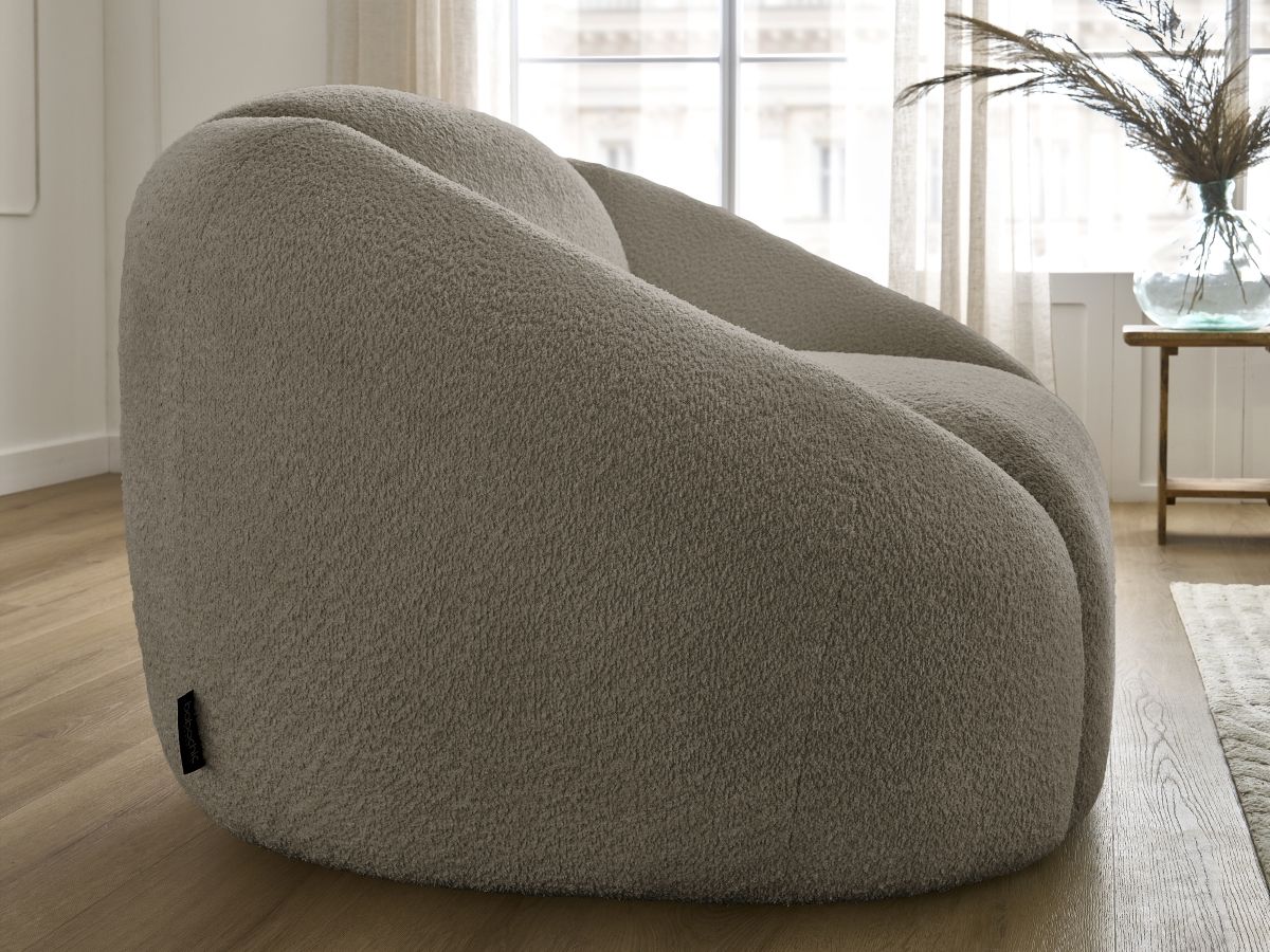 Fauteuil TINA  tissu bouclette