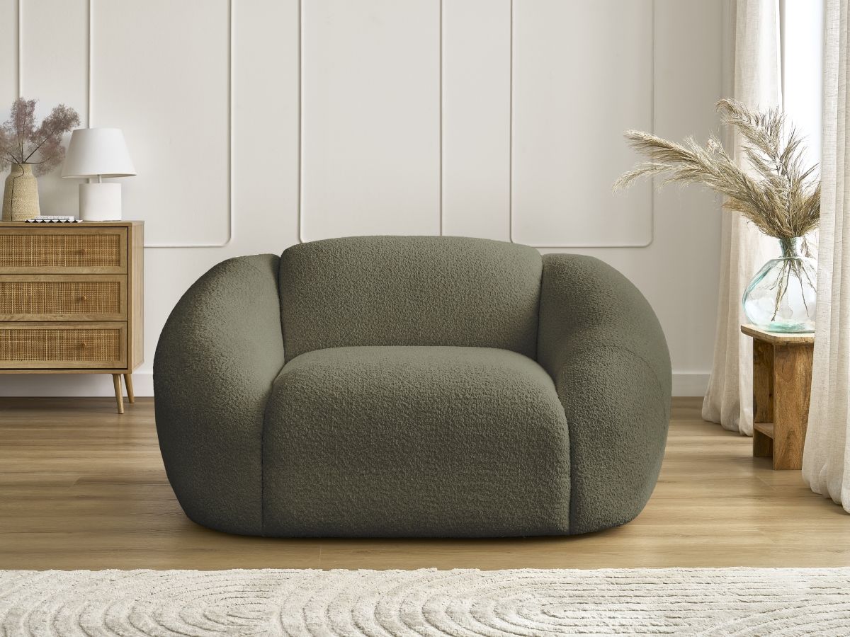 Fauteuil TINA bouclette vert — vue 5