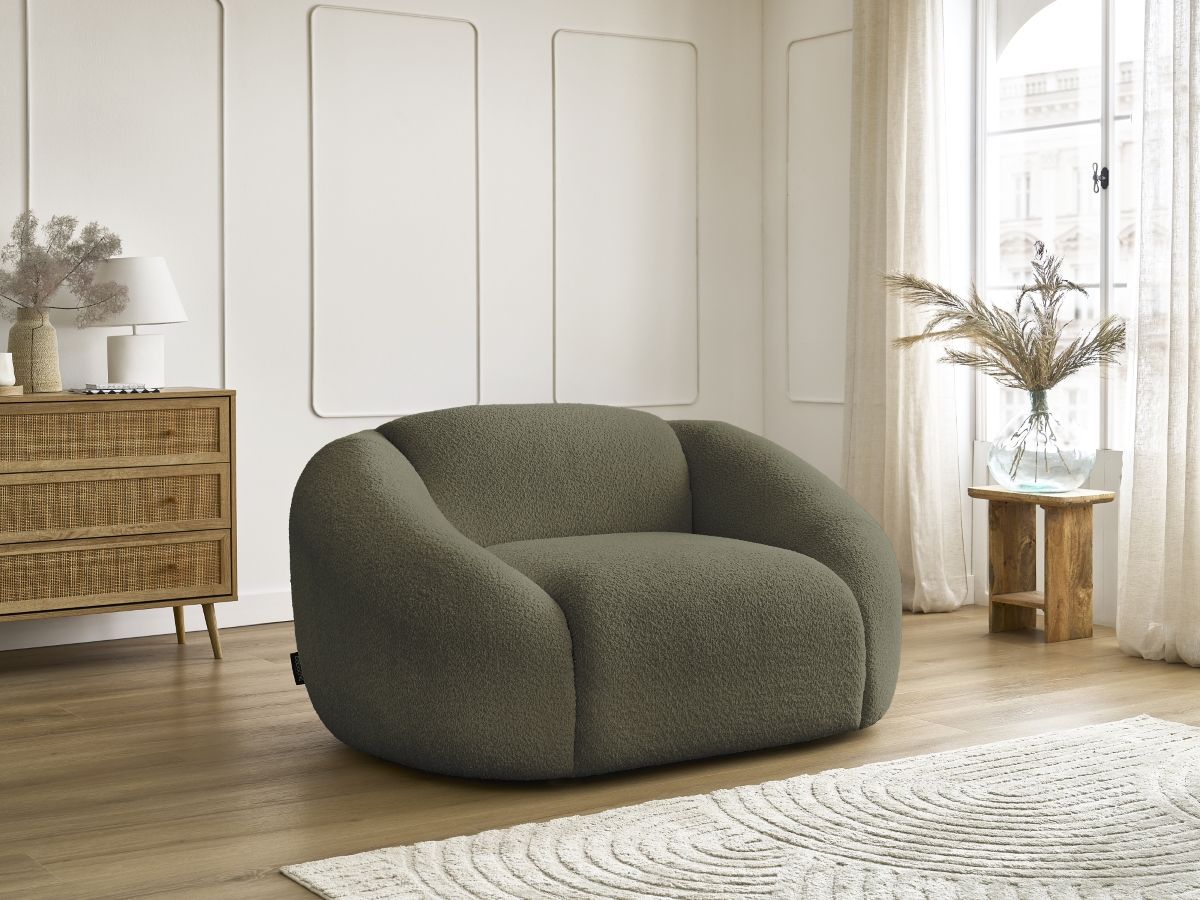 Fauteuil TINA  tissu bouclette