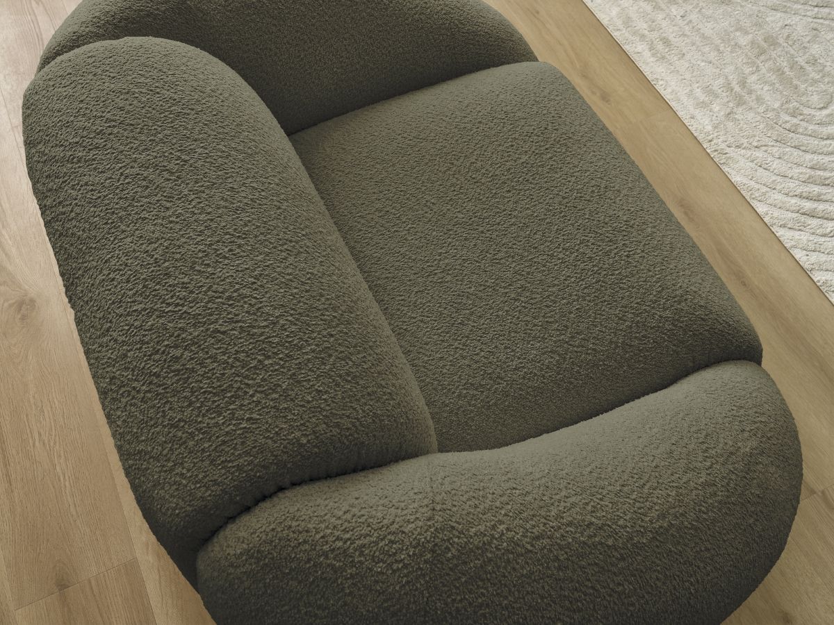 Fauteuil TINA  tissu bouclette