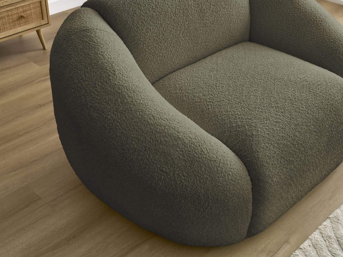 Fauteuil TINA  tissu bouclette