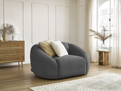 Fauteuil TINA velours côtelé