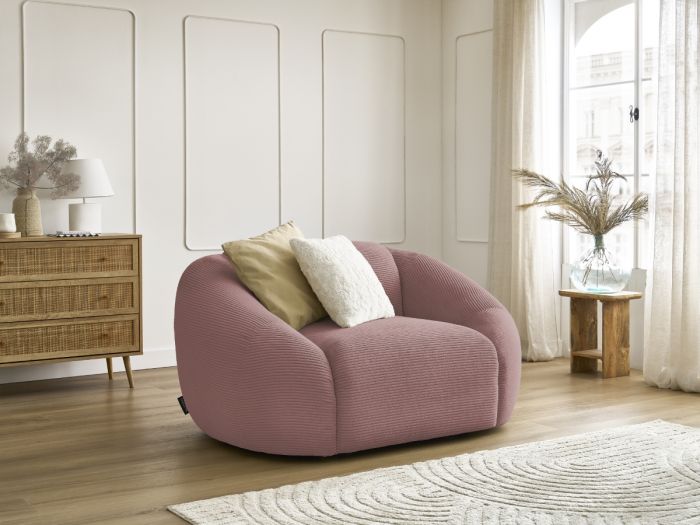 Fauteuil TINAvelours côtelé