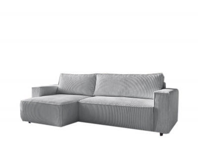 Canapé d'angle réversible convertible coffre NIHAD velours côtelé