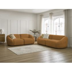 3 + 2-osobowa prosta sofa TINA w tkaninie bouclette