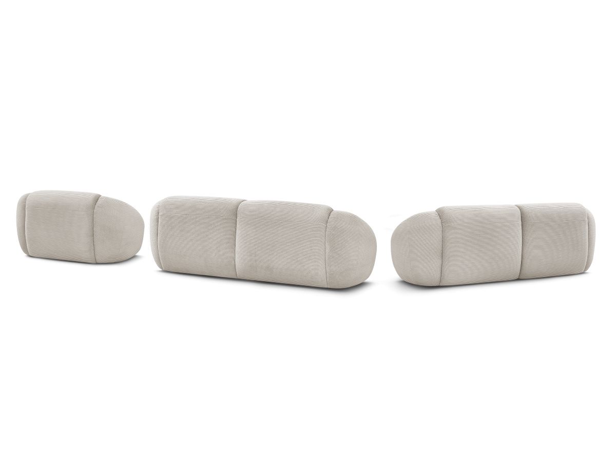 Vaste rechte bankstel 3 + 2 plaatsen + TINA corduroy fauteuil