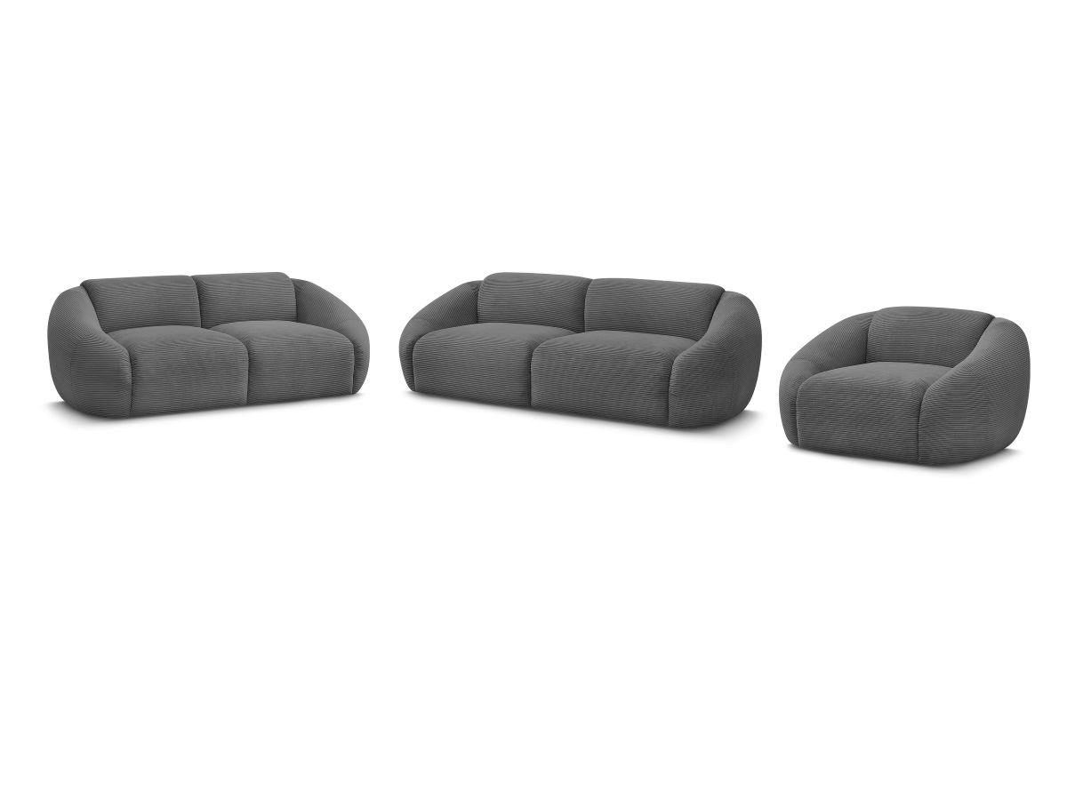 Vaste rechte bankstel 3 + 2 plaatsen + TINA corduroy fauteuil