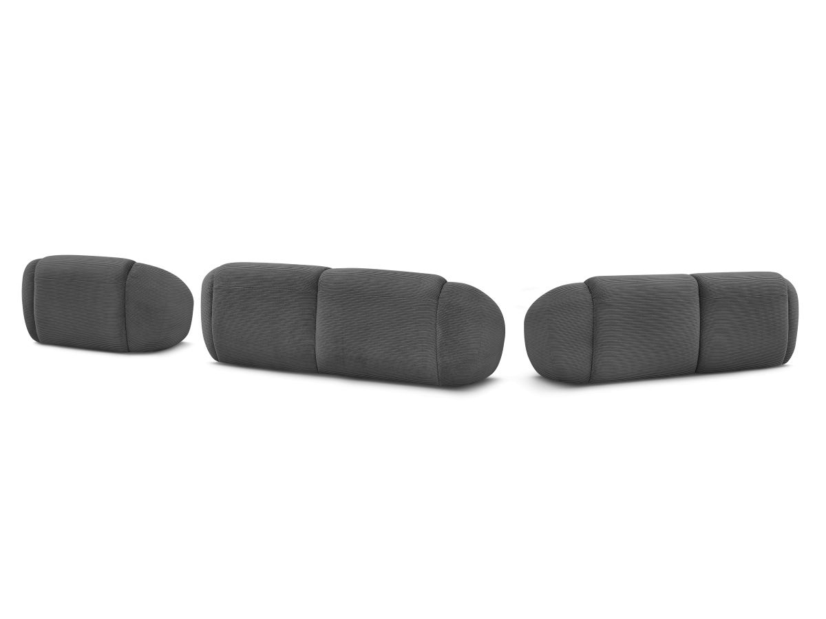 Vaste rechte bankstel 3 + 2 plaatsen + TINA corduroy fauteuil