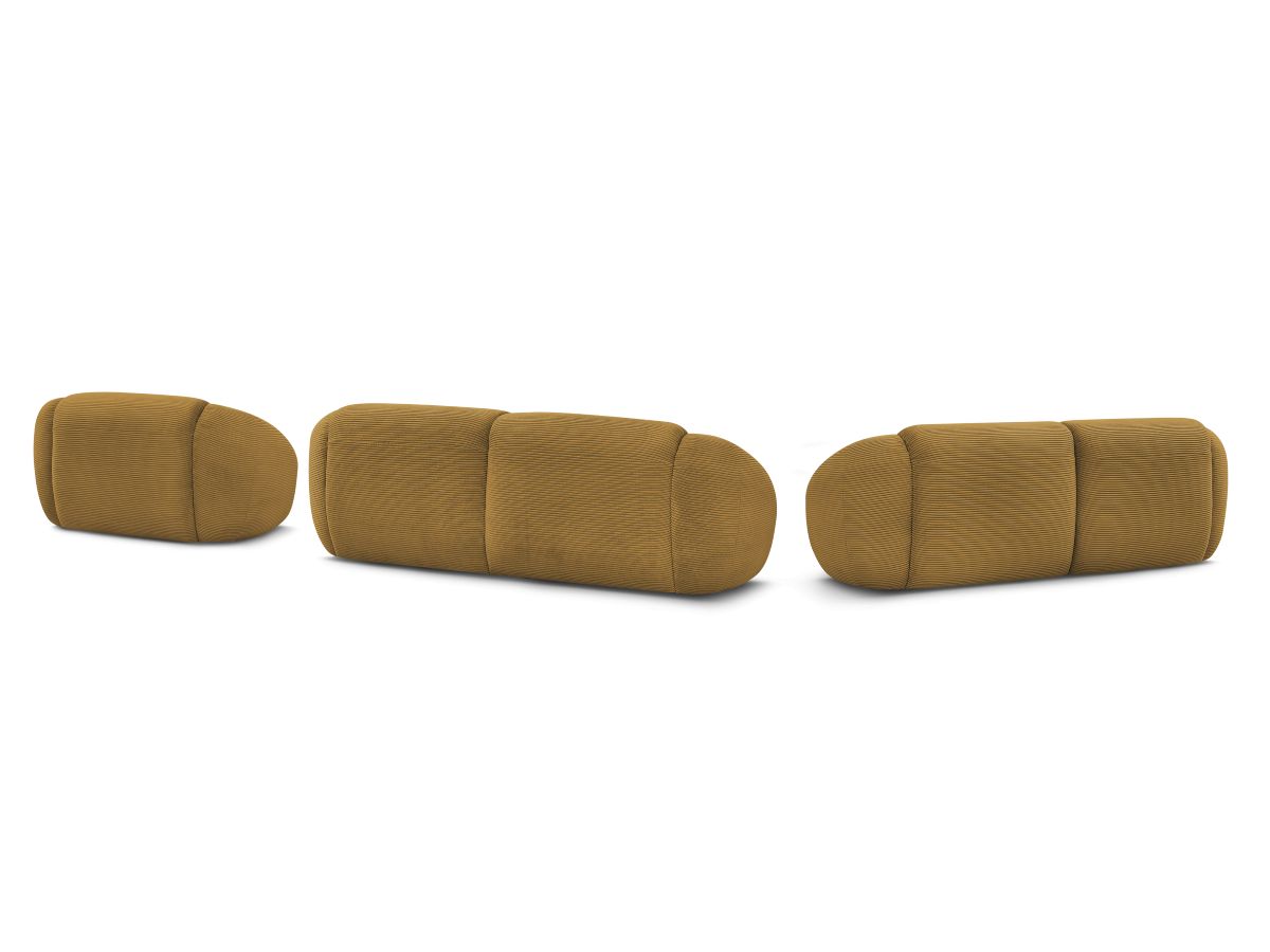 Vaste rechte bankstel 3 + 2 plaatsen + TINA corduroy fauteuil