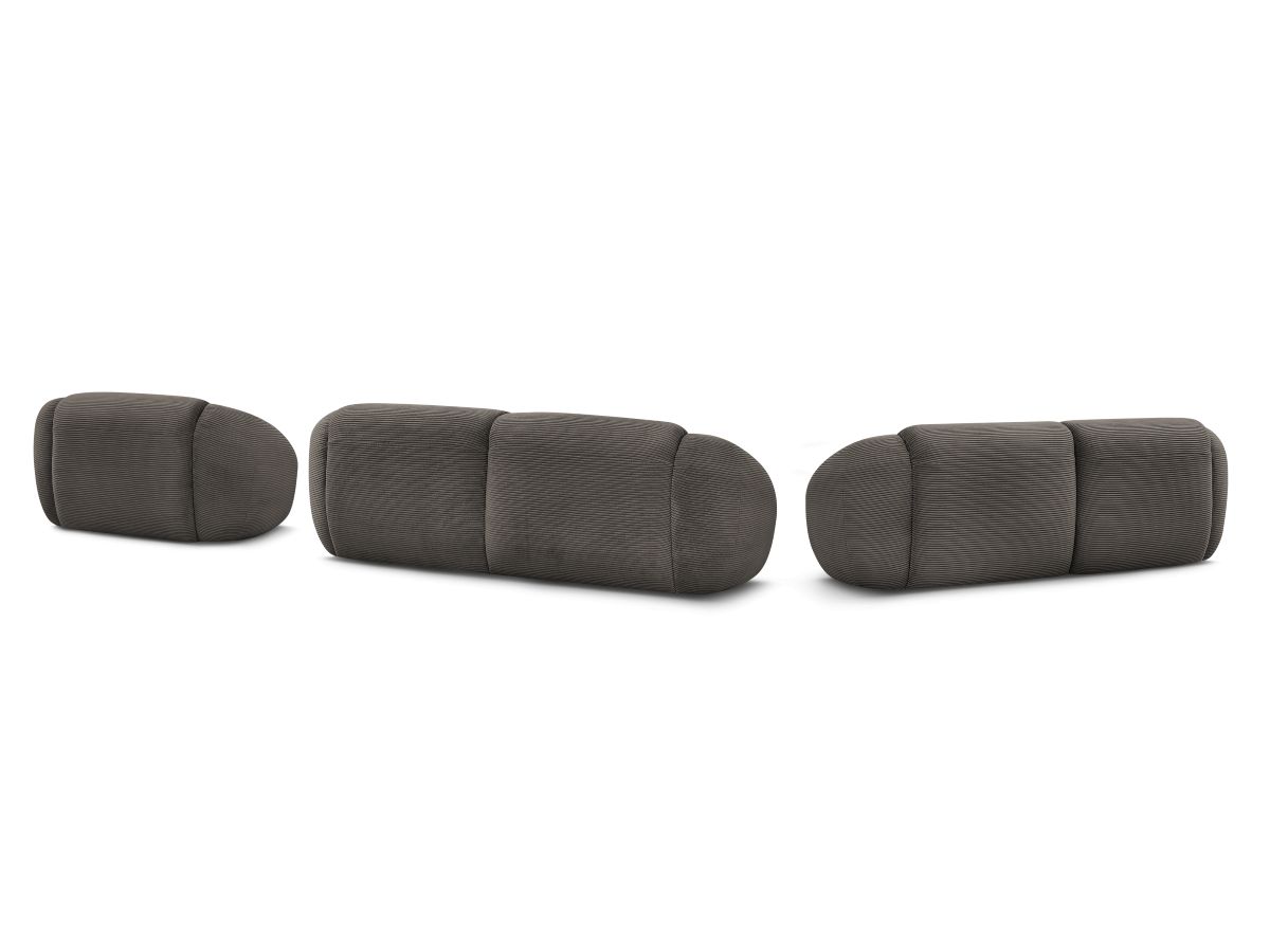 Vaste rechte bankstel 3 + 2 plaatsen + TINA corduroy fauteuil