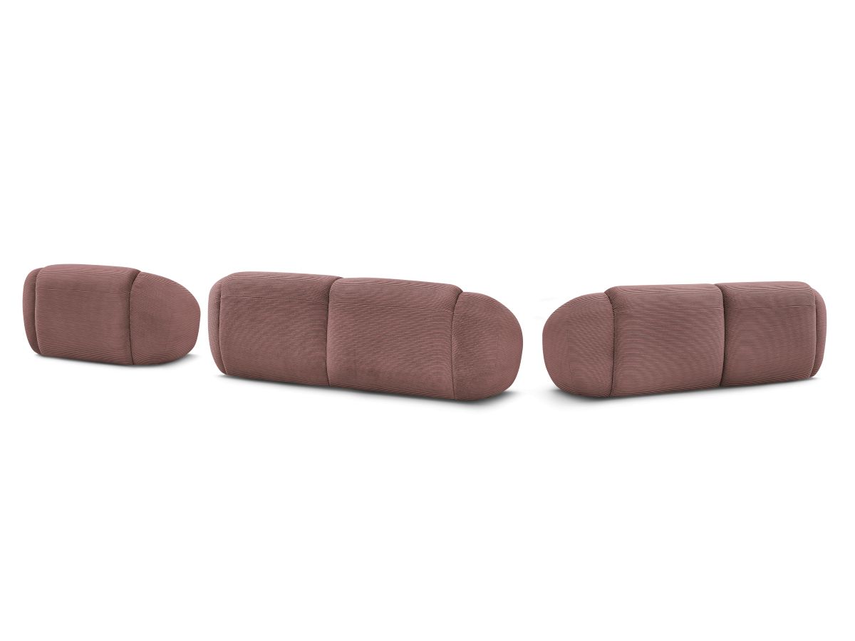 Vaste rechte bankstel 3 + 2 plaatsen + TINA corduroy fauteuil