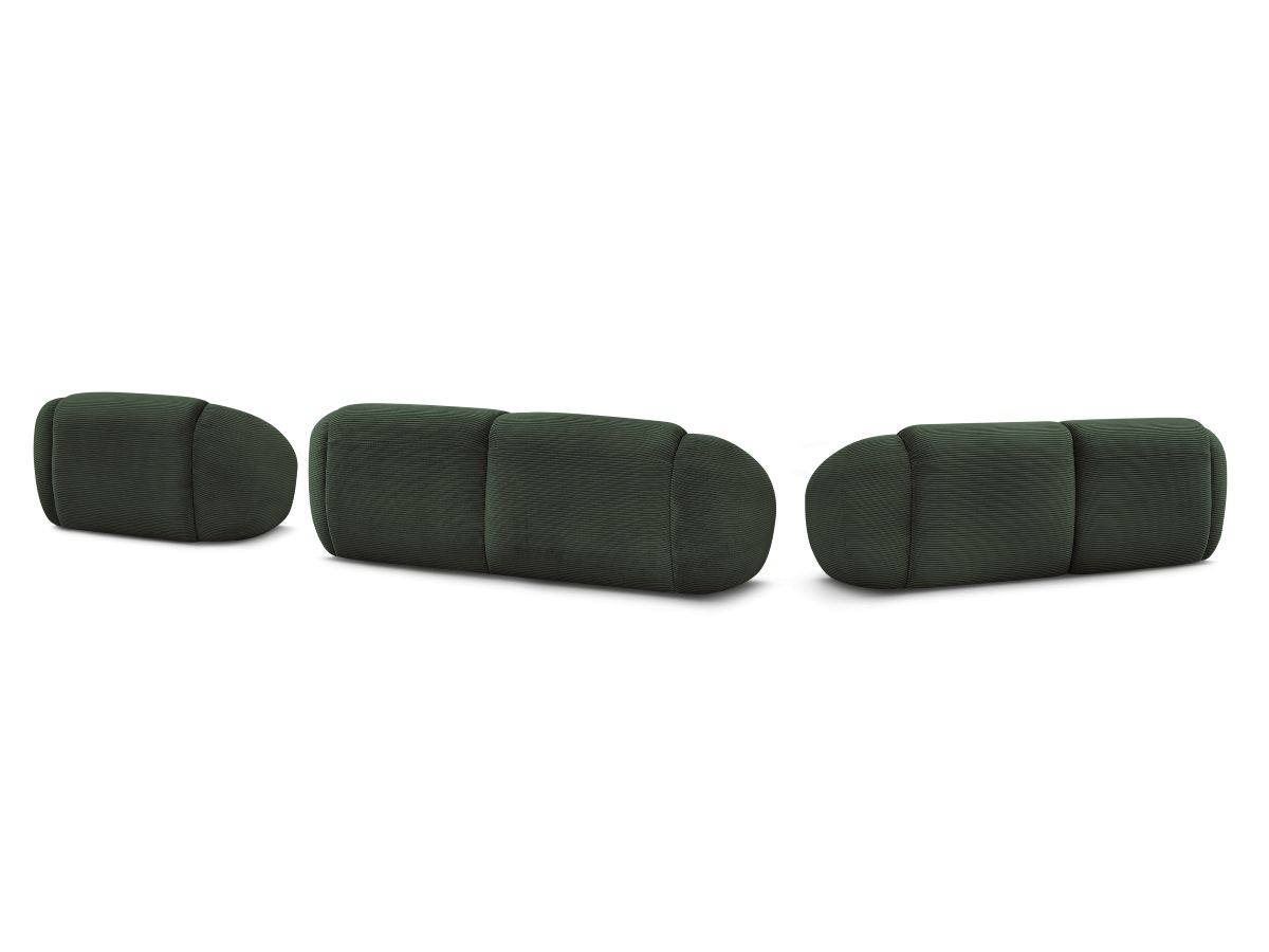 Vaste rechte bankstel 3 + 2 plaatsen + TINA corduroy fauteuil