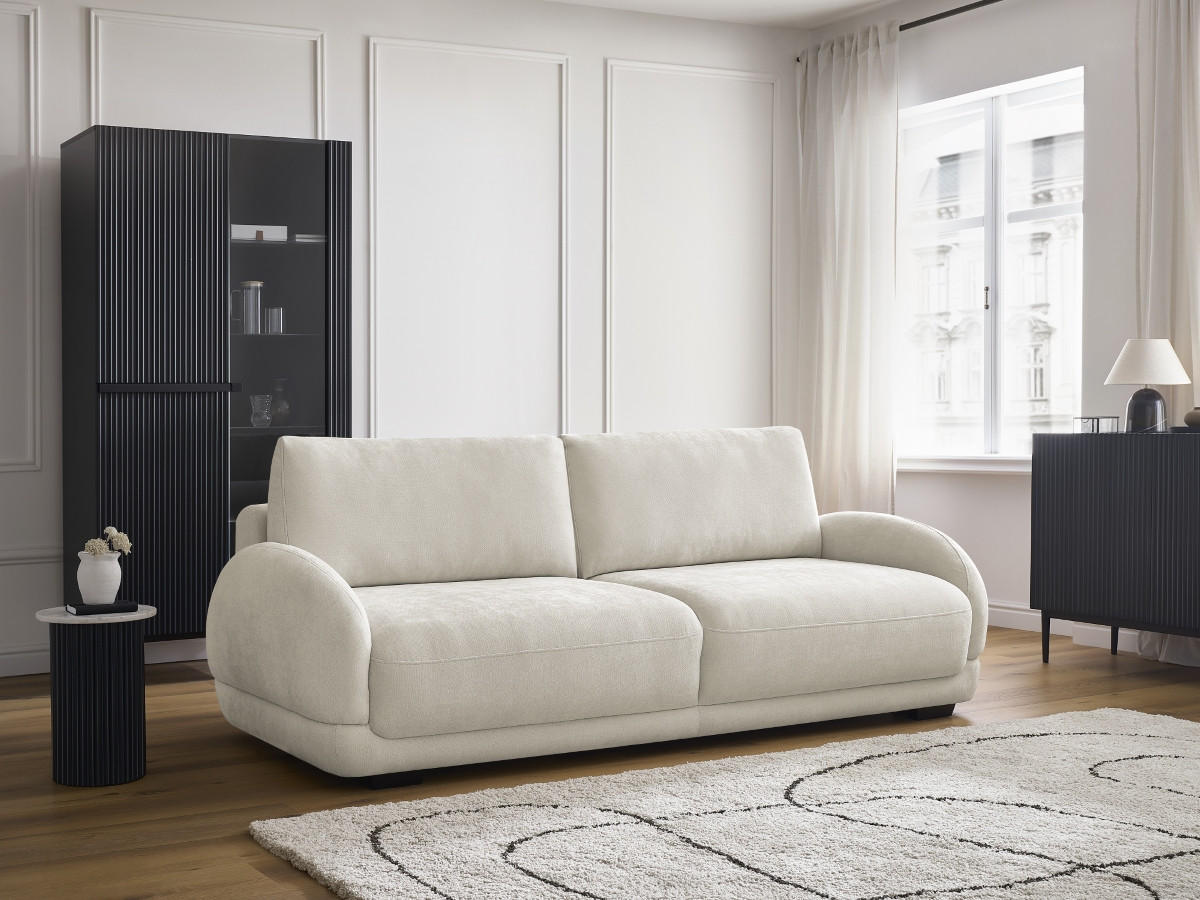 Canapé droit convertible coffre MONICA blanc — vue 5