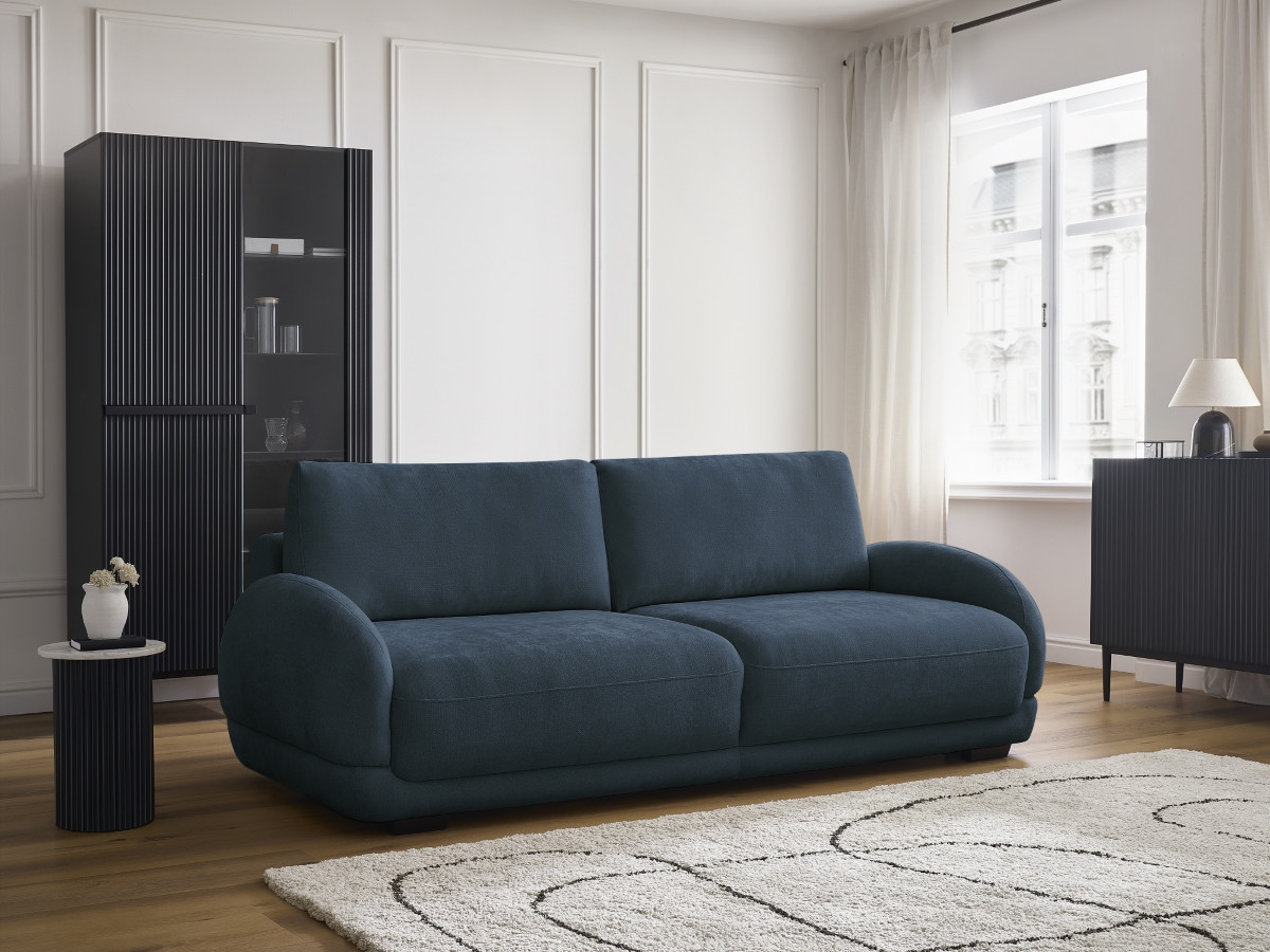 Canapé droit convertible coffre MONICA bleu foncé — vue 5