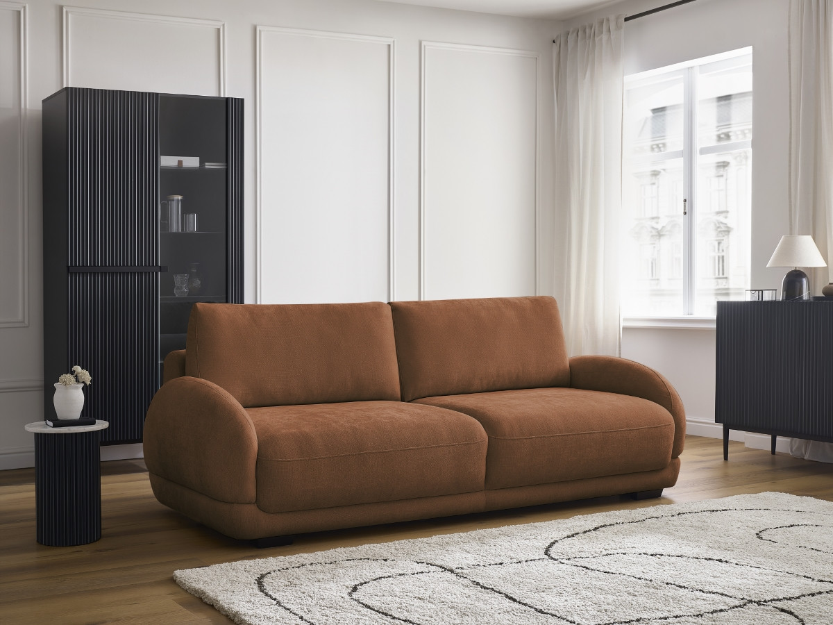 Canapé droit convertible coffre MONICA rouge — vue 5