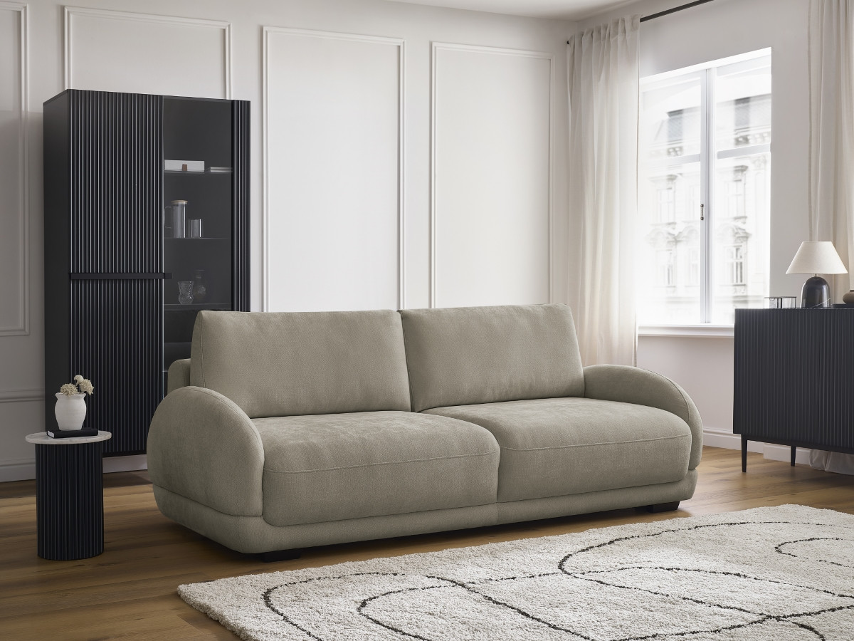 Canapé droit convertible coffre MONICA taupe — vue 5