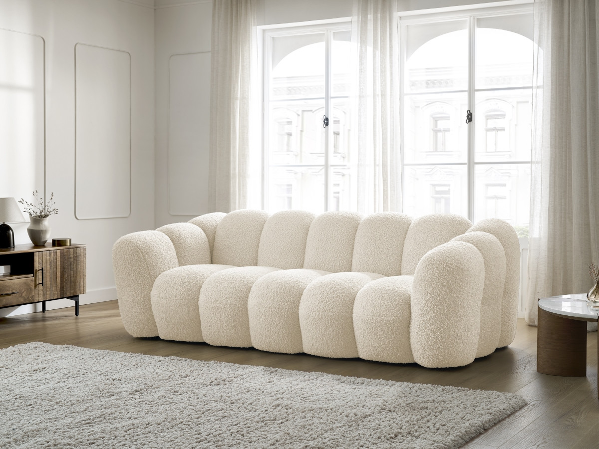 Canapé droit 3 places HIPPOLYTE beige — vue 5