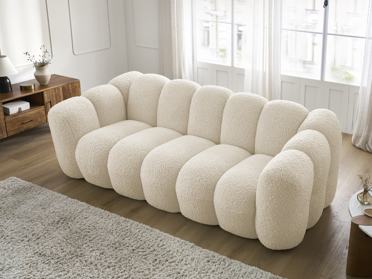 Canapé droit fixe 3 places HIPPOLYTE