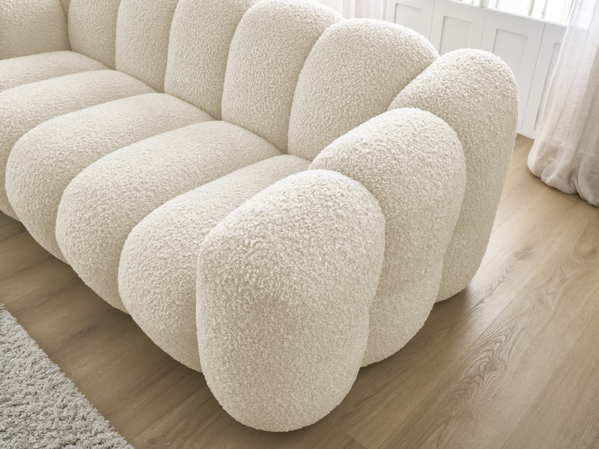 Canapé droit fixe 3 places HIPPOLYTE