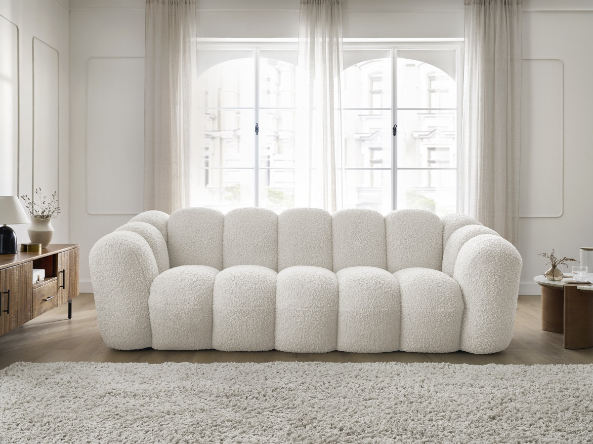 Canapé droit 3 places HIPPOLYTE blanc — vue 6