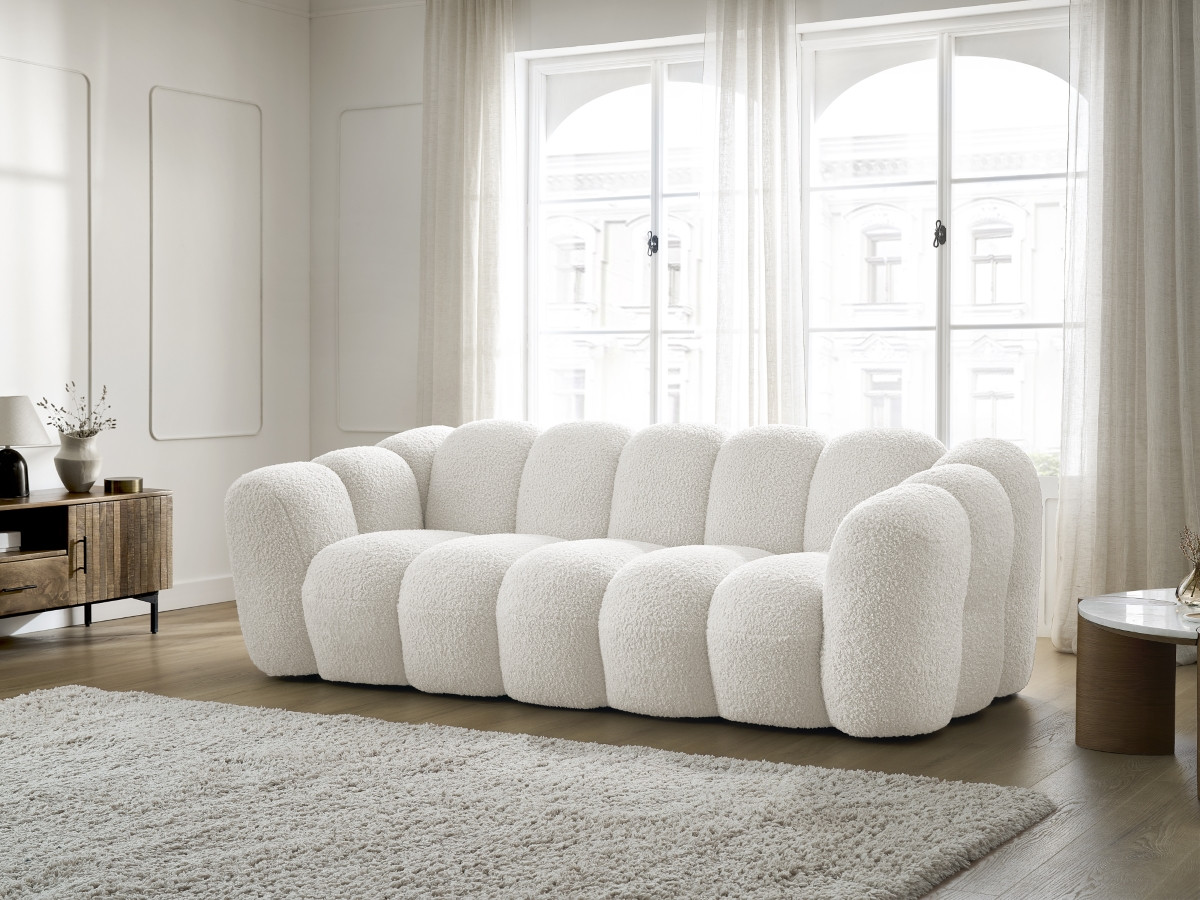 Canapé droit 3 places HIPPOLYTE blanc — vue 5