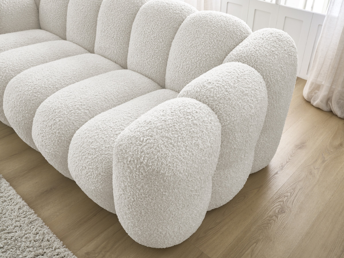 Canapé droit fixe 3 places HIPPOLYTE