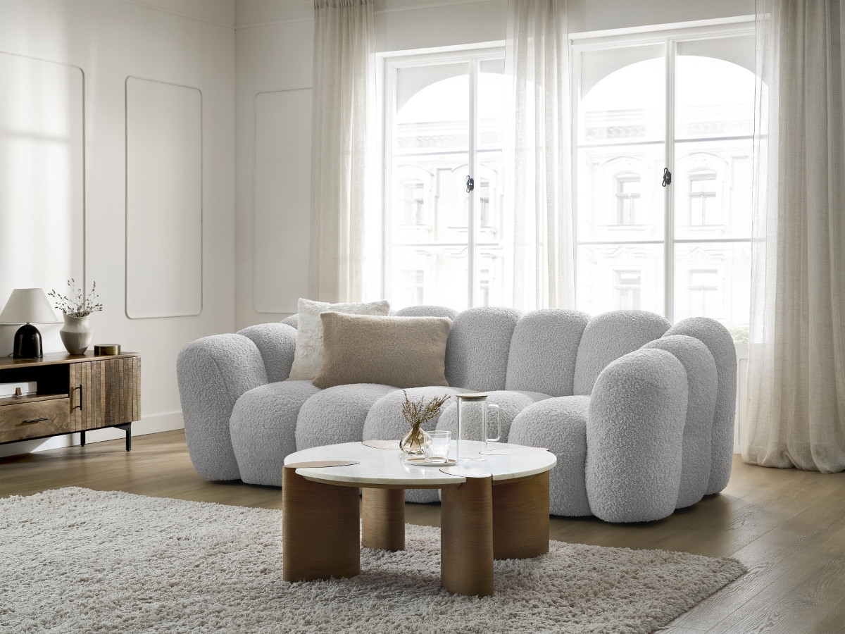 HIPPOLYTE vaste 3-zits rechte bank