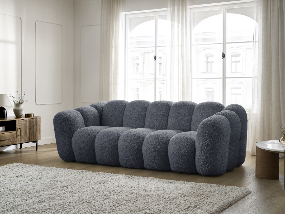 Canapé droit 3 places HIPPOLYTE gris foncé — vue 5