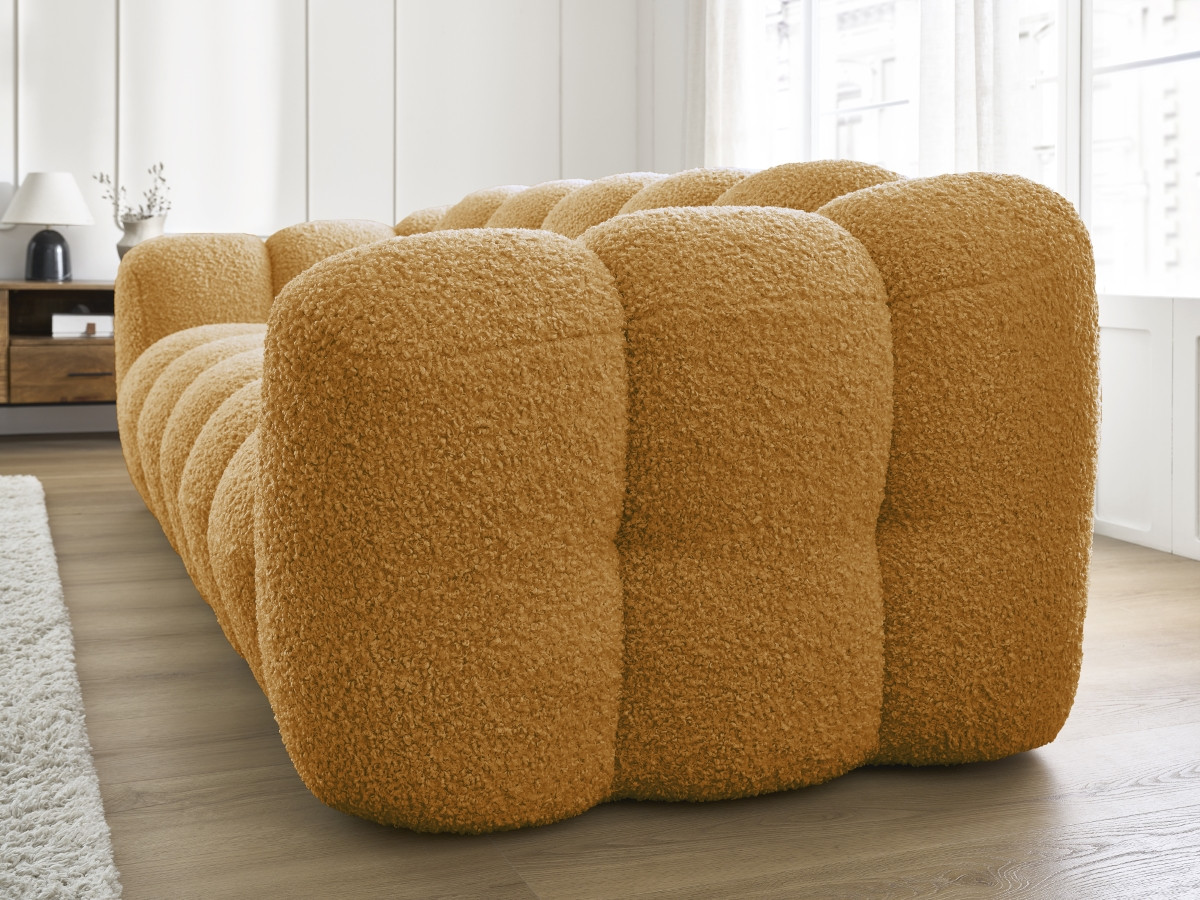 HIPPOLYTE vaste 3-zits rechte bank