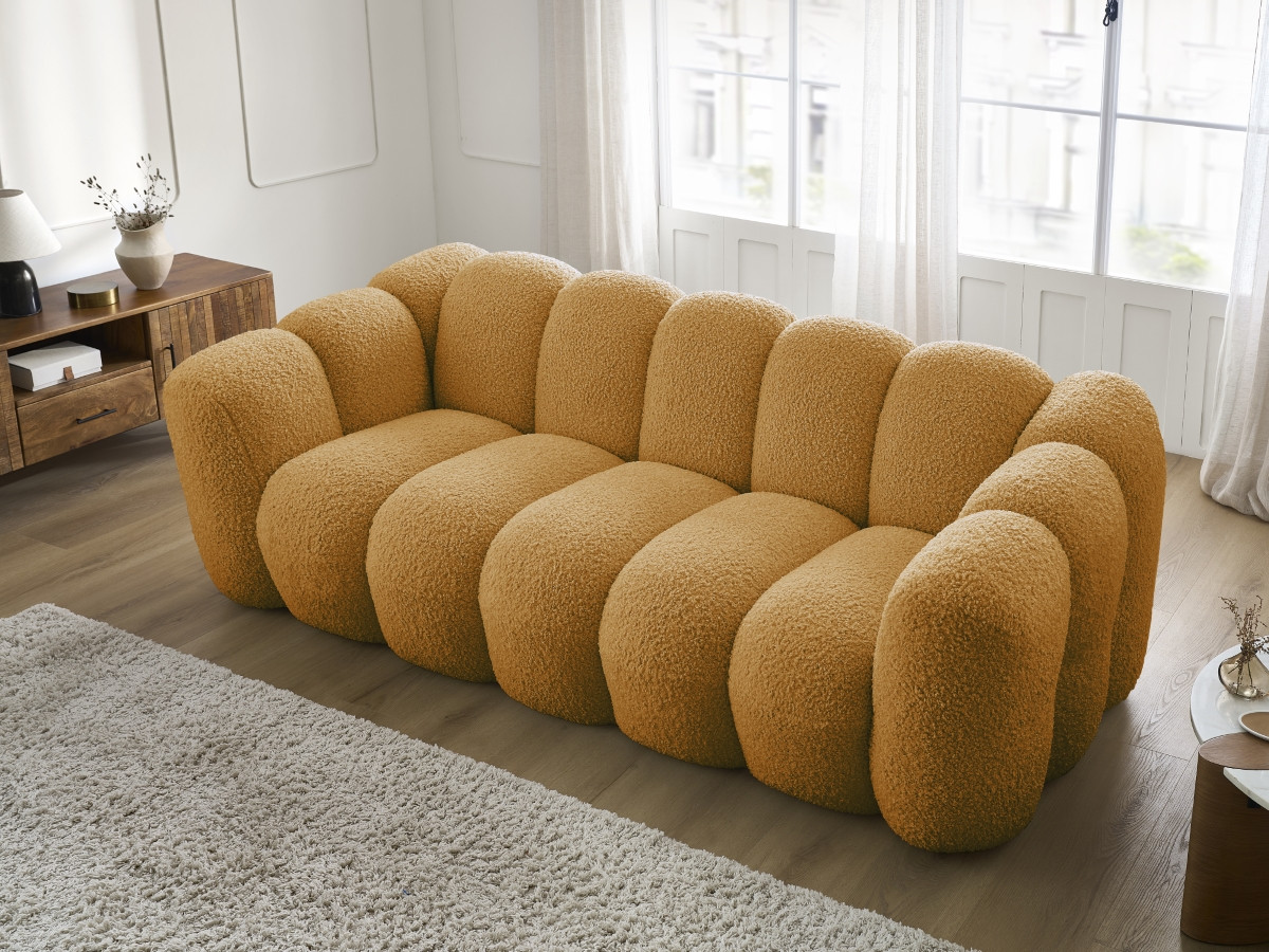 HIPPOLYTE vaste 3-zits rechte bank